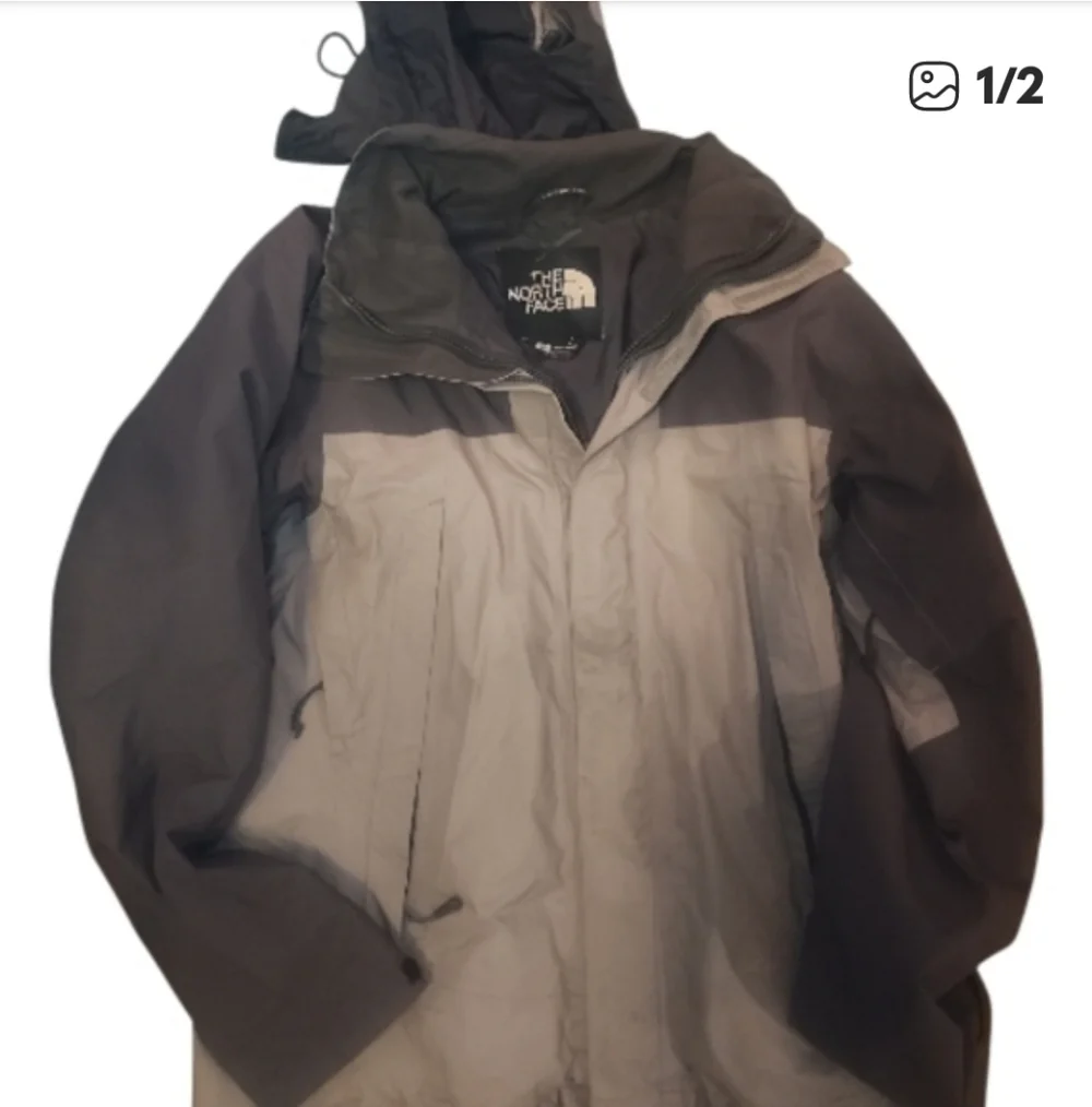 The North Face Antora Smoked Pearl TNF Black and Gray Rain Jacket
